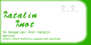 katalin knot business card